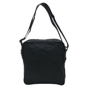 Prada nylon logo messenger shoulder triangle bag black Tessuto